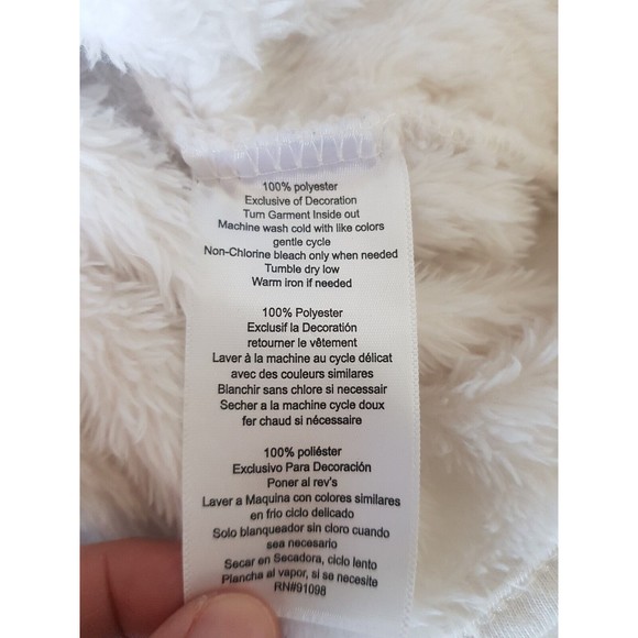 BoxerCraft Fuzzy Cozy Fleece Pullover Sweater  XS Black White Mid Button Sports - Picture 11 of 12